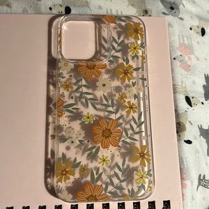 Yellow floral IPhone 13 Pro Max phone case